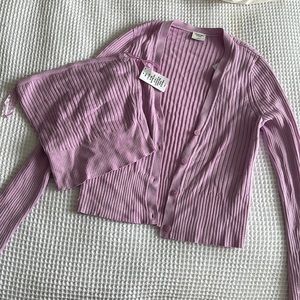 Abercrombie cardigan and tube top set